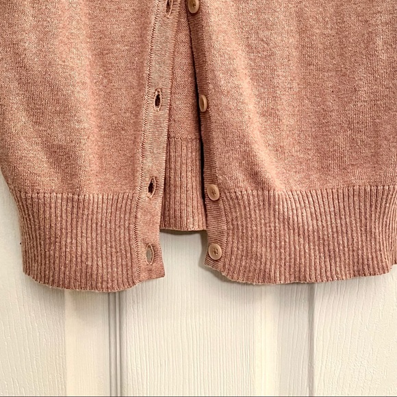 ๐ธ3/$25 Merona Jeweled Neckline Button Up Tan Cardigan, Size XS - Picture 5 of 9